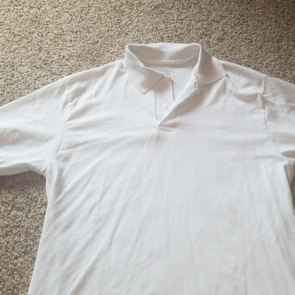 White Jerzees polo